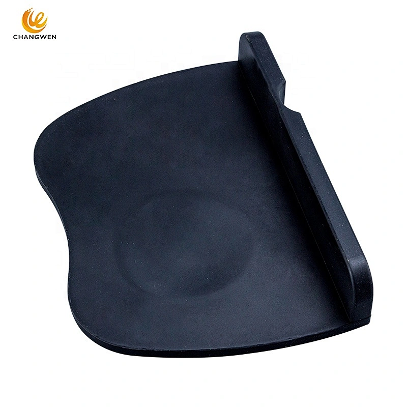 Custom logo high quality brown/black Coffee tools non-slip silicone coffee corner tamping mat