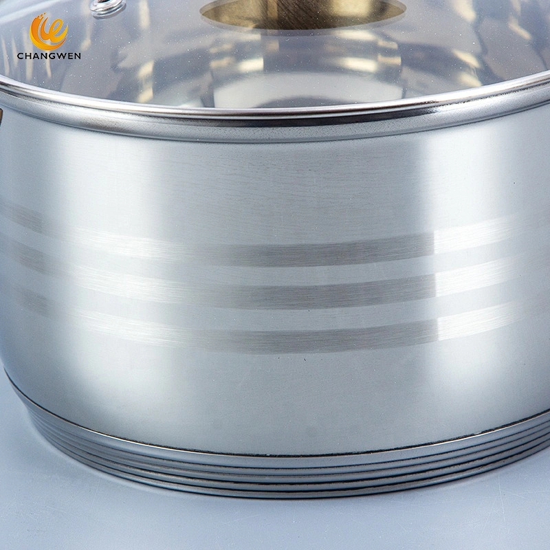 High quality kitchen ware cooking pot stainless steel casserole set with Bakelite handle
