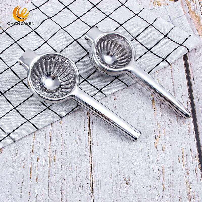 High quality custom metal fruit juice squeezer 304 stainless steel manual lemon squeezer