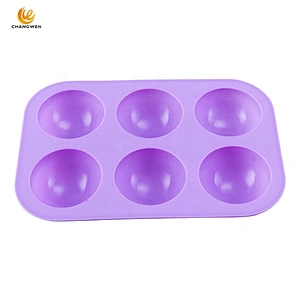 Nonstick Cake Baking Molds 6 Cavities Semi Sphere Silicone Mold Food Grade Silicone Cake Mold for baking