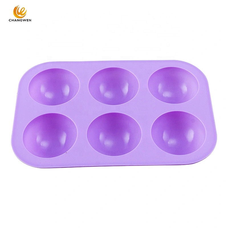 Nonstick Cake Baking Molds 6 Cavities Semi Sphere Silicone Mold Food Grade Silicone Cake Mold for baking