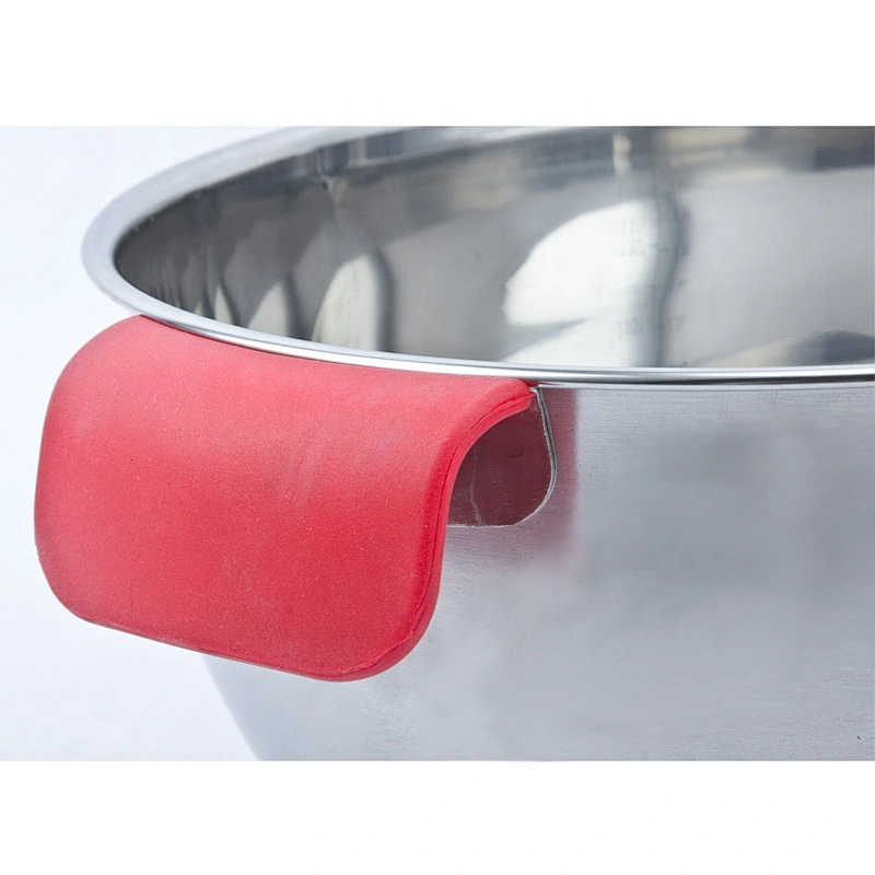 Multifunctional Stainless Steel deep mixing bowl salad Bowl with Plastic Handle