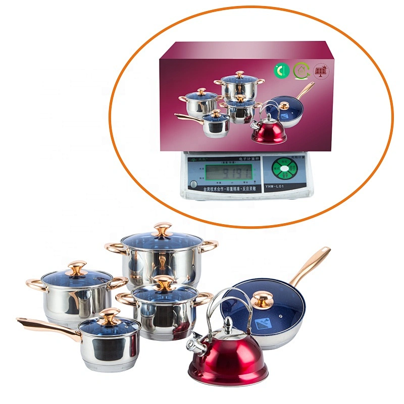 hot sell cookware 12 pcs non stick frypan blue marble cookware set stainless steel cook ware