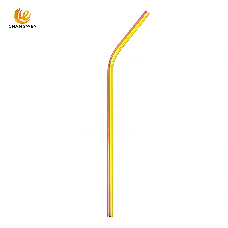 Eeo-friendly Reusable Metal Drinking 304 Straws Stainless Steel Straw with brush