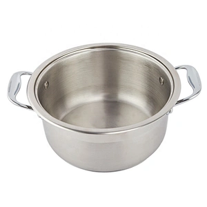 professional stainless steel big pot casserole set not aluminium