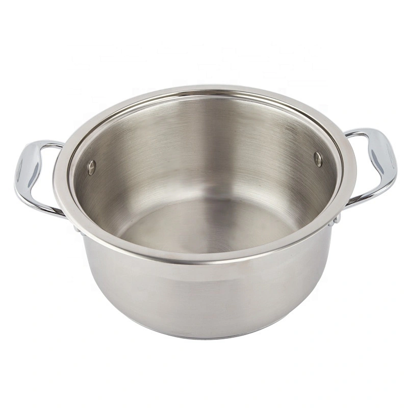professional stainless steel big pot casserole set not aluminium