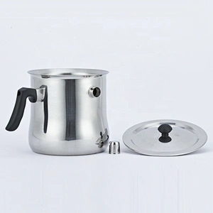 Milkpots stainless steel milk boiling pot with black bakelite handle