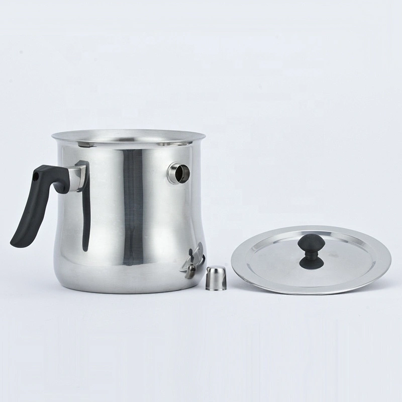 Milkpots stainless steel milk boiling pot with black bakelite handle
