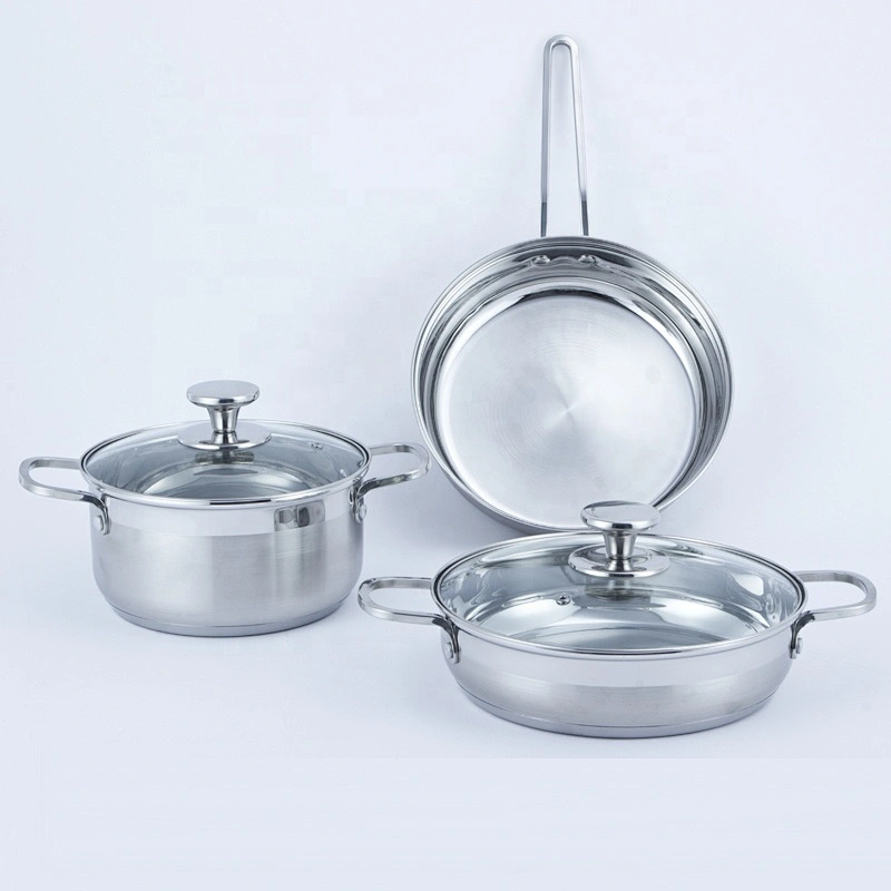 5pcs 9pcs non stick cookware cooking pot stainless steel cookware sets