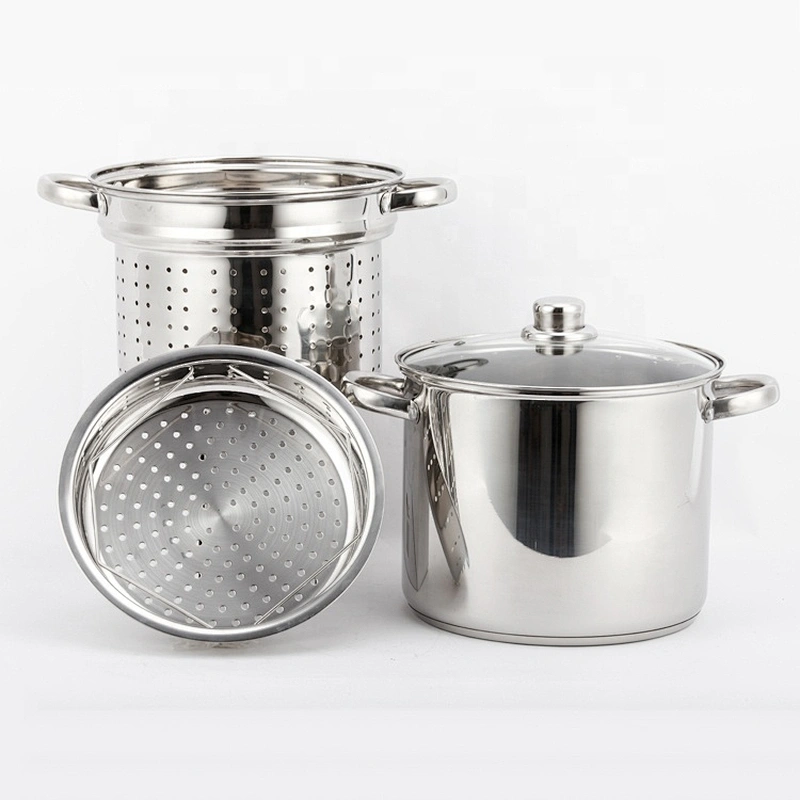 factory price stove stainless steel vegetable cookware steamer pot