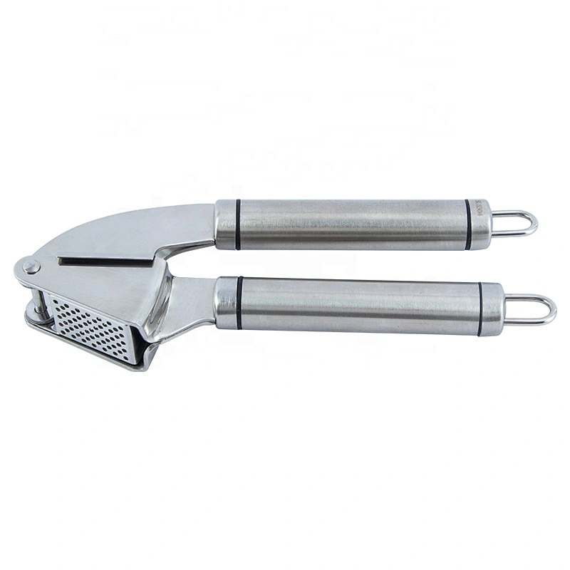 New high quality garlic press stainless steel garlic crusher metal manual garlic presser for kitchen