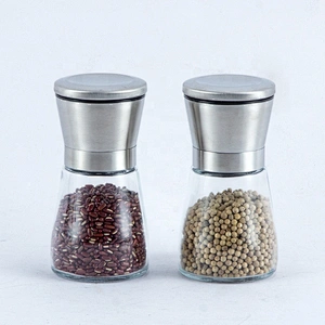 Kitchen Accessories Stainless Steel Pepper Mill Salt and Pepper Grinder Set