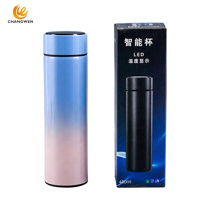 New Smart Water Bottle 304 stainless steel vacuum insulated travel tumbler/coffee mug with LED Temperature Display