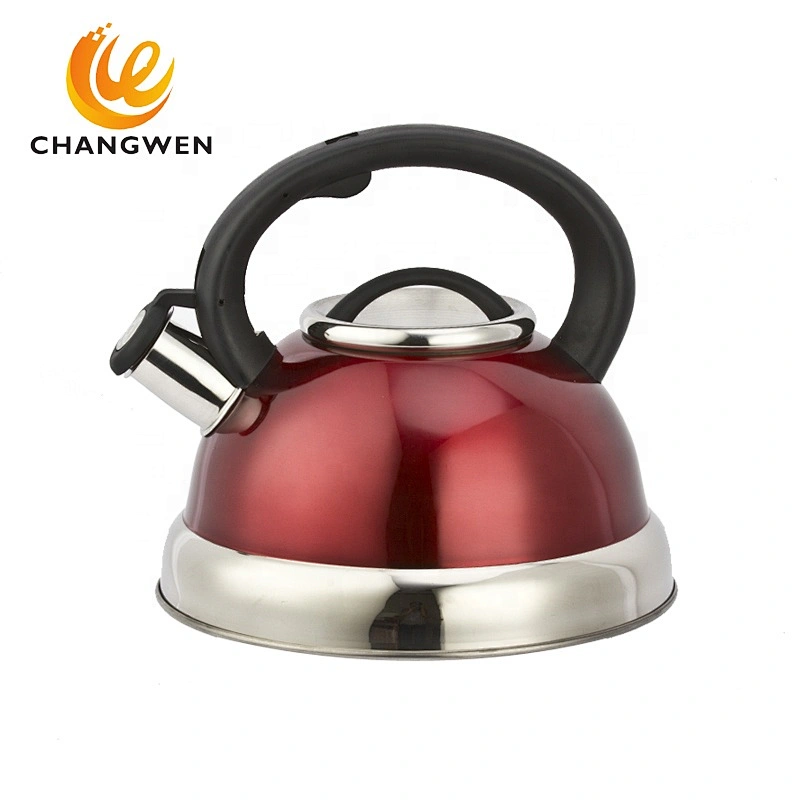 Big old fashioned tea kettle colorful Print silicone handle kettle  stainless steel whistling teapot tea kettle with infuser