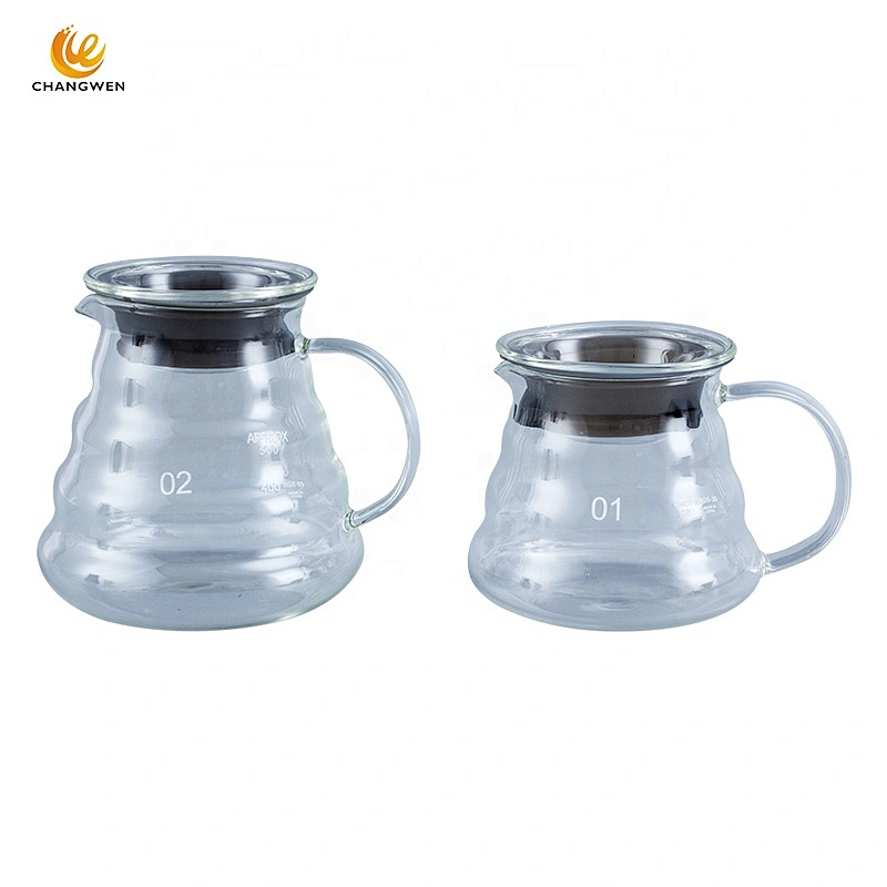 360ml/600ml/800ml Glass Cloud Pot Coffee Share Pot Pour Over Coffee Pot for Family Use