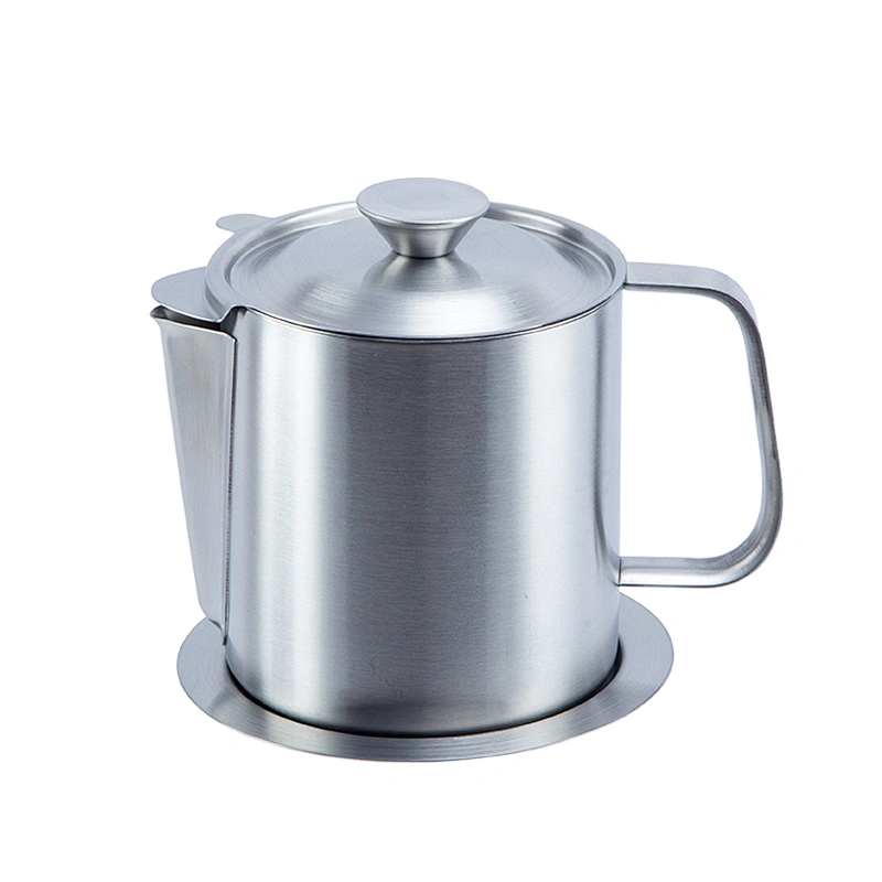 Stainless Steel 304 Kitchenware Oil Can Soup Filter Pot Bowl Fat Separator with Strainer oil pot