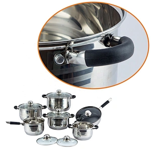 12 piece high quality Saucepan stainless steel cookware sets nonstick cook ware