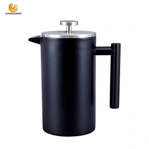 600ml/1000ml Insulated Double Wall Black Coffee Maker Stainless Steel French Coffee Press