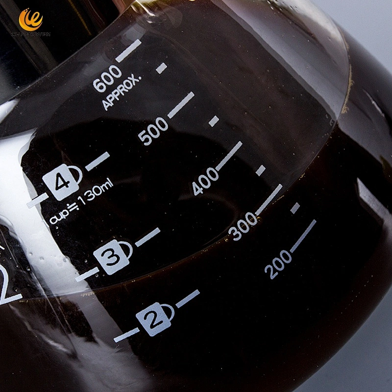 High Borosilicate Coffee Pot 400ml/600ml Glass Coffee Maker Pour Over Coffee Tea pot with Wood Handle