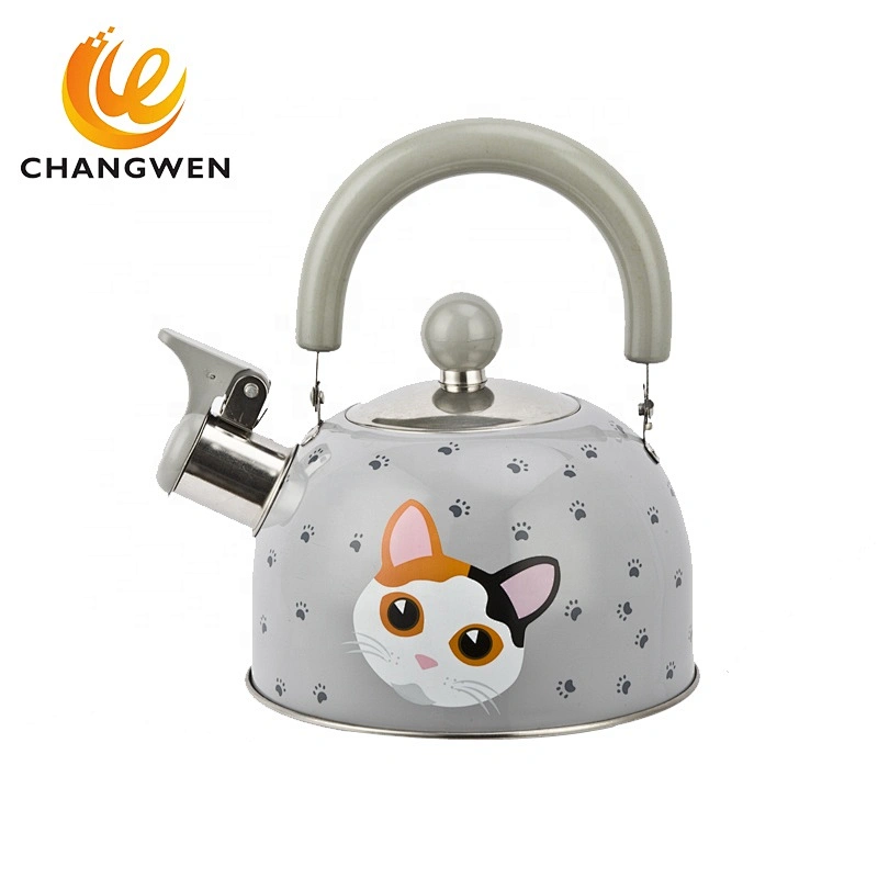2L  Whistling Kettle Tea Pot Stovetop Induction Stainless Steel Water Kettle With Color Paint