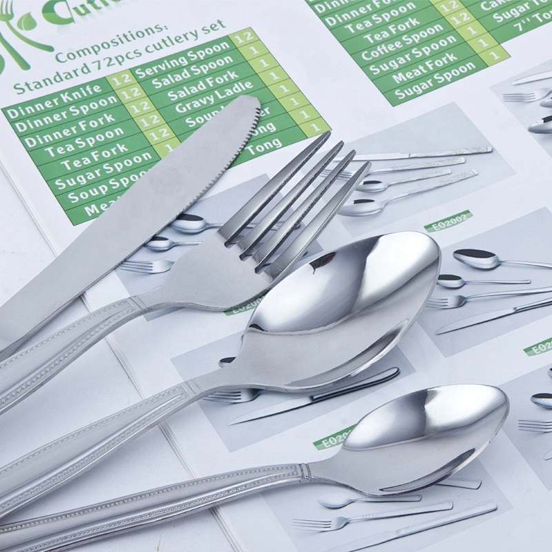Knife Spoon Fork Set Cutlery 4PCS Stainless Steel Flatware sets Cutery Set