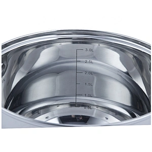 German style industrial the palm cooking pot stainless steel cookware kitchenware single sauce Pot with glass lid