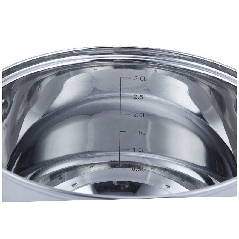 German style industrial the palm cooking pot stainless steel cookware kitchenware single sauce Pot with glass lid