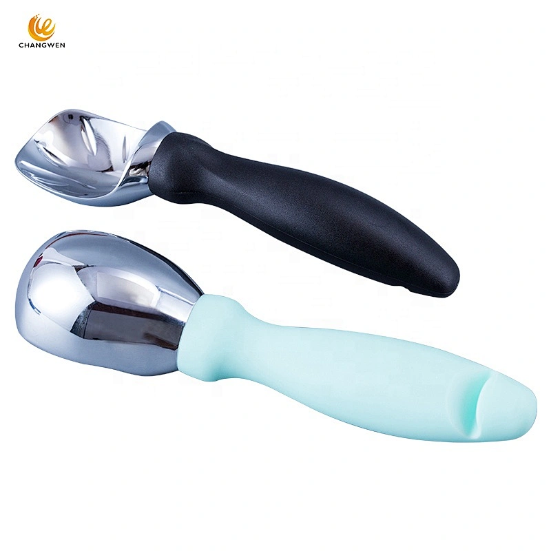 Kitchen Tools Heavy Duty Zinc Alloy Ice Cream Scoop With Comfortable Plastic Handle