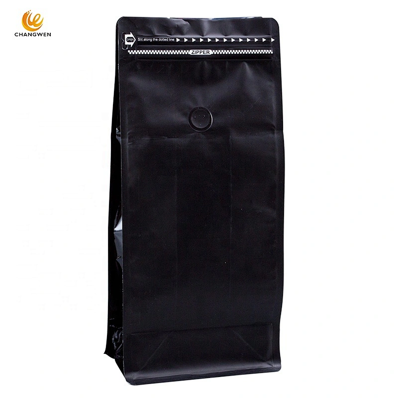 wholesale 250g to 1kg aluminum foil baking bag stand up packaging coffee bags with air valve