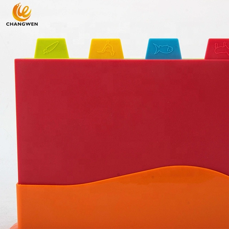 PP Colour Coded Index Chopping Board With Holder, Kitchen Cutting Board In Combination