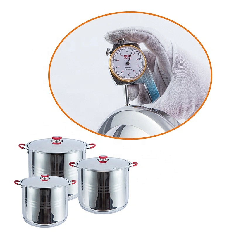 Kitchen chef 6 pcs big size casserole set Stainless Steel Stock Pot Cookware