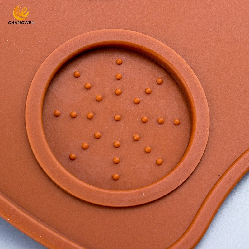 Custom logo high quality brown/black Coffee tools non-slip silicone coffee corner tamping mat