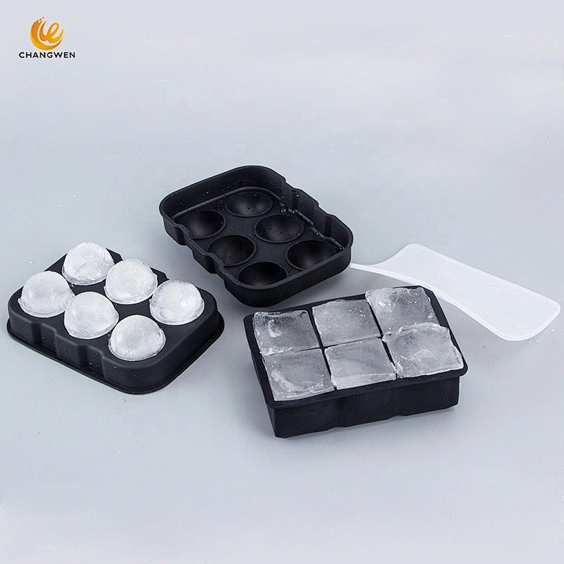 Kitchen Tools Reusable and BPA Free Sphere & Square Ice Ball mold Silicone ice cube tray set