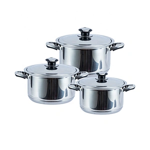 Advance kitchen accessories 26cm 28cm 30cm stainless steel 6 pcs majestic cookware set