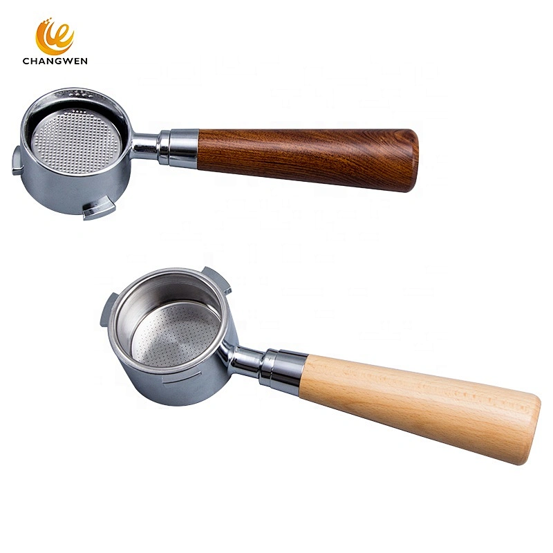 espresso coffee machine portafilter 51mm Bottomless Coffee Espresso Machine with Wood Handle kitchen accessories