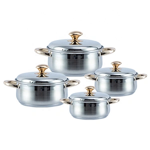 8PCS masterclass premium cookware casserole stainless steel cookware set
