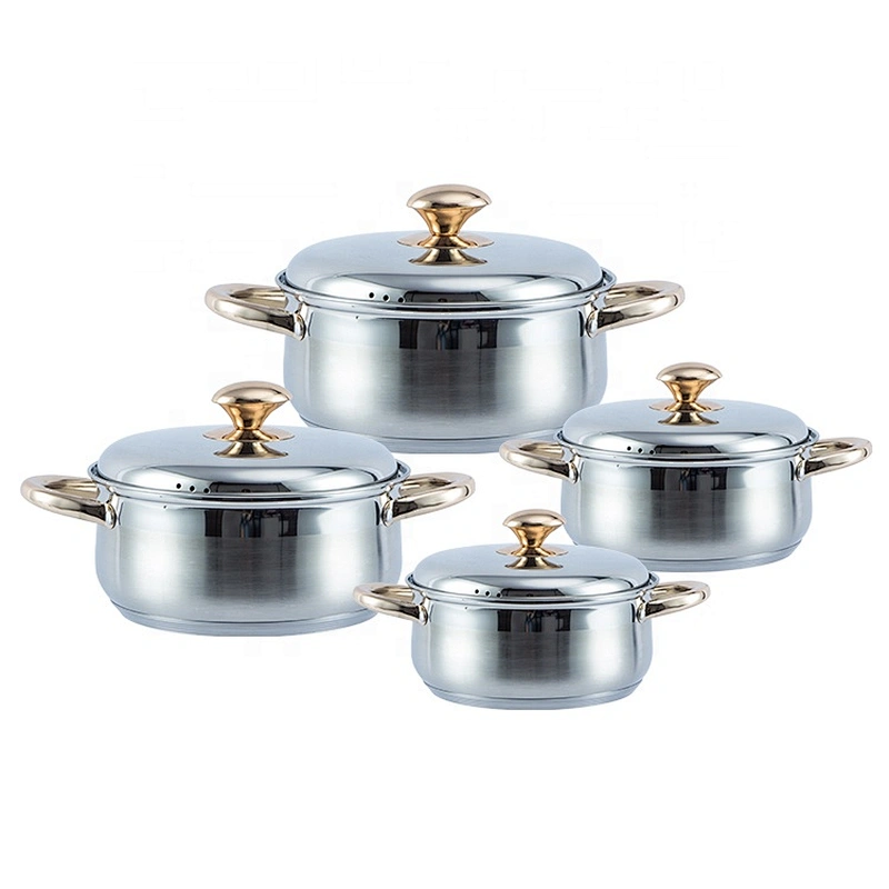 8PCS masterclass premium cookware casserole stainless steel cookware set