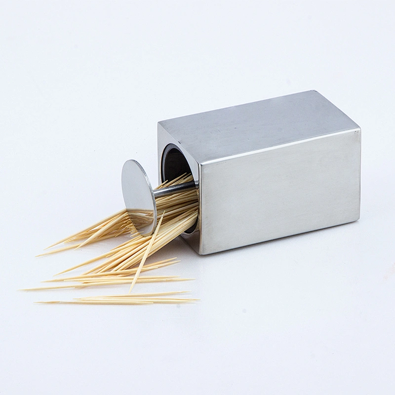 Household 304 stainless steel simple automatic toothpick equipment wooden material
