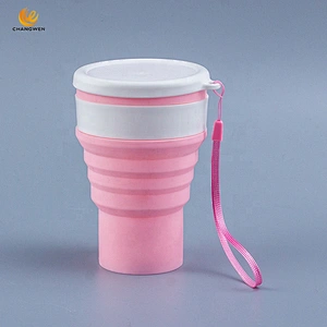 Outdoor High Quality Custom Silicone Collapsible Coffee Cup Retractable Foldable Coffee Cup Silicone Cup For Travel