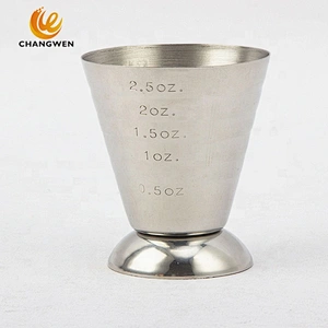OEM customized 2.5oz gold plating stainless steel measuring cups