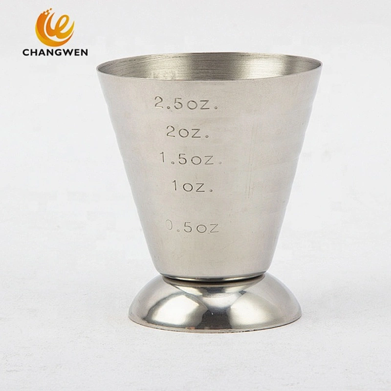 OEM customized 2.5oz gold plating stainless steel measuring cups