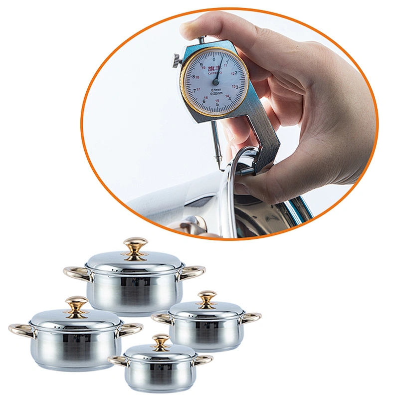 8PCS masterclass premium cookware casserole stainless steel cookware set