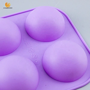 Nonstick Cake Baking Molds 6 Cavities Semi Sphere Silicone Mold Food Grade Silicone Cake Mold for baking