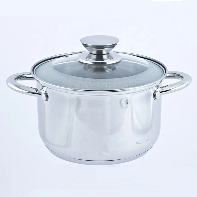 Factory Price 6pcs kitchen ware cooking pot stainless steel casserole cookware sets