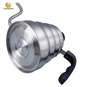 Factory Hot Sale 304 Stainless Steel Gooseneck Pour Over Coffee Pot with thermometer
