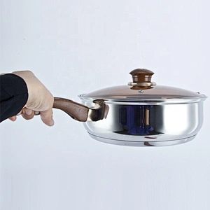 0.5mm cookware stainless steel non stick frying pan set