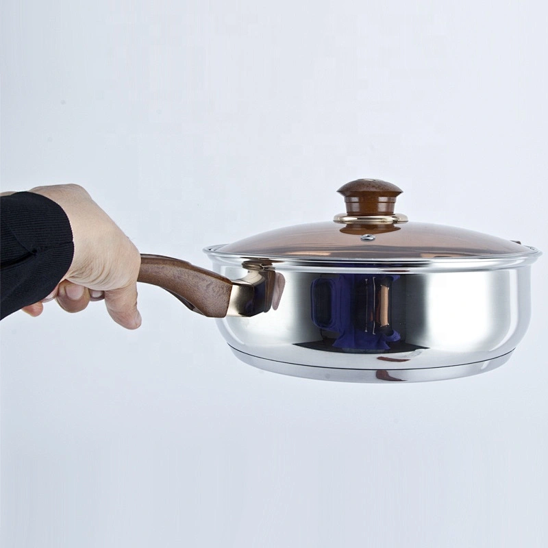 0.5mm cookware stainless steel non stick frying pan set