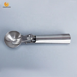 Wholesale high quality stainless steel ice cream scoop cookie scoop with comfortable handle