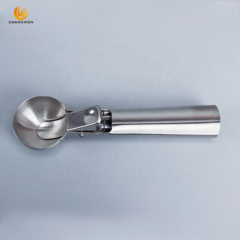 Wholesale high quality stainless steel ice cream scoop cookie scoop with comfortable handle