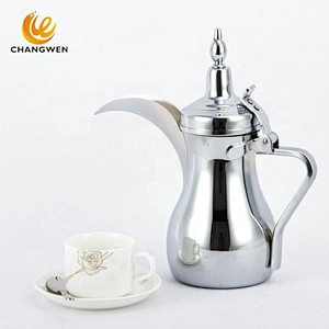 Kitchen Accessory 12/18/24 OZ Coffee Kettle Stainless Steel Dallah Gold Coffee Pot